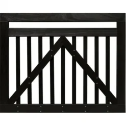 Tuinpoort hardhout Bankirai zwart industrieel glad (100 x 80 cm)