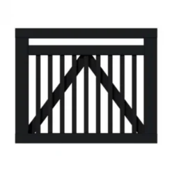 Tuinpoort vuren - Linea recht zwart (100 x 80 cm)