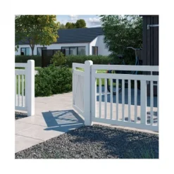 Tuinpoort vuren - Linea recht wit (100 x 80 cm)