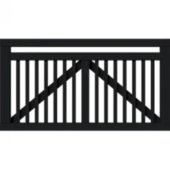 Tuinpoort vuren - Linea zwart recht (150 x 80 cm)