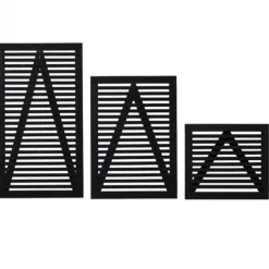 Tuinpoort vuren - serie Tokyo - louvre recht zwart