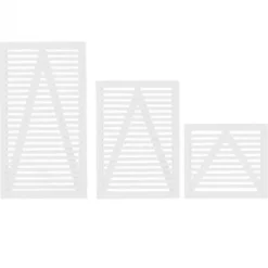 Tuinpoort vuren - serie Tokyo - louvre recht wit