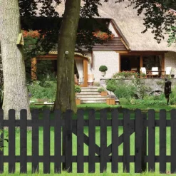 Tuinpoort vuren zwart gelakt (180 x 80 cm) geschaafd