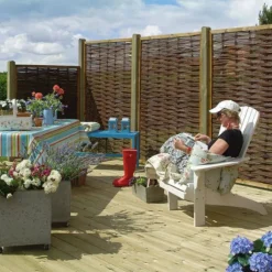 Tuinscherm gevlochten wilgen - Pil Standard (120 x 100 cm)