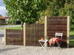 Tuinscherm gevlochten wilgen - Pil Luksus (120 x 100 cm)