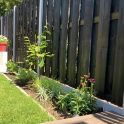 Tuinscherm vuren Finch recht 15L rvs zwart geverfd (180 x 180 cm) schermdikte 4,5 cm