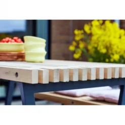 Tuintafel Siesta - Dennenhout grijs gebeitst - 138 cm breed