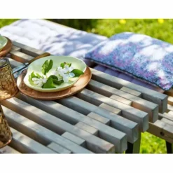 Tuintafel Siesta - Dennenhout grijs gebeitst - 138 cm breed