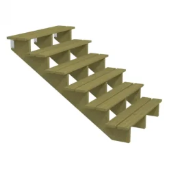 Tuintrap hout - 6 treden - inclusief treden - 150 x 102 x 120 cm