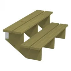 Tuintrap hout - 2 treden - inclusief treden - 50 x 34 x 120 cm