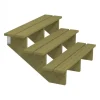 Tuintrap hout - 3 treden - inclusief treden - 76 x 54 x 120 cm