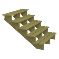 Tuintrap hout - 5 treden - inclusief treden - 126 x 88 x 120 cm