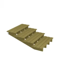 Tuintrap hout lui - 4 treden - inclusief treden - 157 x 55 x 120 cm