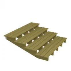 Tuintrap hout lui - 4 treden - inclusief treden - 157 x 55 x 180 cm