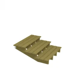 Tuintrap hout lui - 3 treden - inclusief treden - 118 x 42 x 120 cm