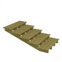 Tuintrap hout lui - 5 treden - inclusief treden - 196 x 67 x 120 cm