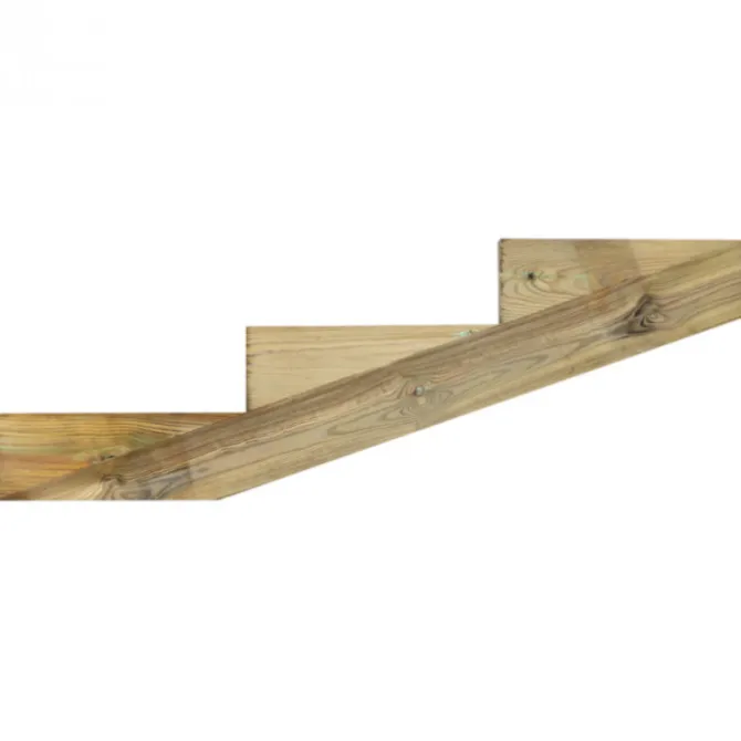 Tuintrap lui vuren geimpregneerd - Trapbalk 3 treden