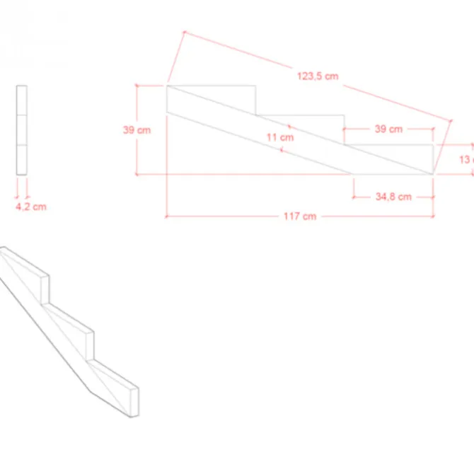 Tuintrap lui vuren geimpregneerd - Trapbalk 3 treden