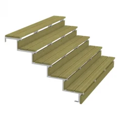 Tuintrap staal - 5 treden - inclusief treden 180 cm