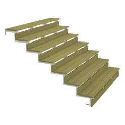 Tuintrap staal - 7 treden - inclusief treden 180 cm