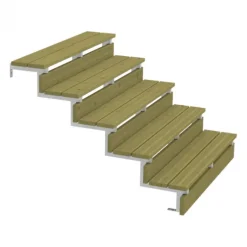 Tuintrap staal - 5 treden - inclusief treden 120 cm