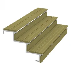 Tuintrap staal - 3 treden - inclusief treden 180 cm