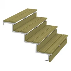 Tuintrap staal - 4 treden - inclusief treden 120 cm