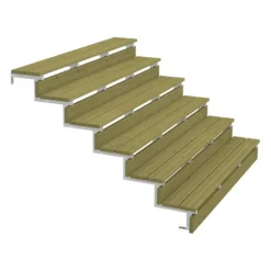 Tuintrap staal - 6 treden - inclusief treden 180 cm