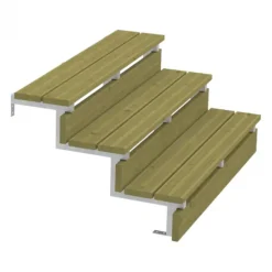 Tuintrap staal - 3 treden - inclusief treden 120 cm