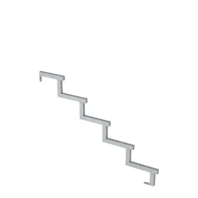 Tuintrap staal - Trapbalk 5 treden - 128 x 85 cm