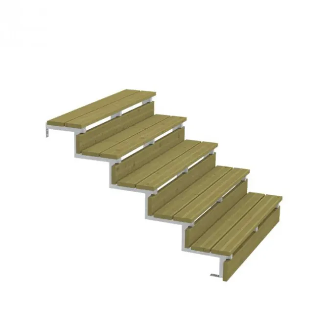 Tuintrap staal - Trapbalk 5 treden - 128 x 85 cm