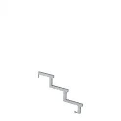 Tuintrap staal - Trapbalk 3 treden - 78 x 51 cm