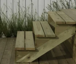 Tuintrap vuren geimpregneerd - Trapbalk 3 treden