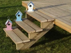 Tuintrap vuren geimpregneerd - Trapbalk 5 treden