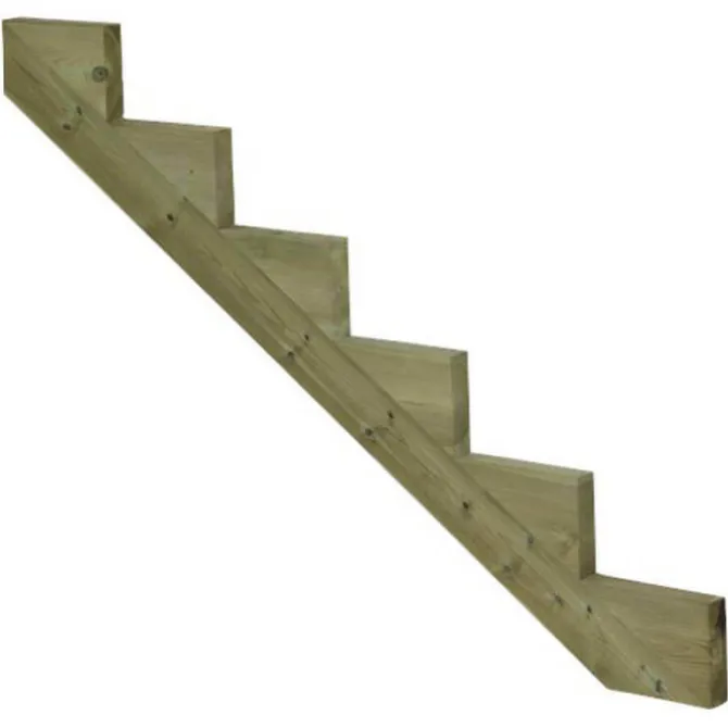 Tuintrap vuren geimpregneerd - Trapbalk 6 treden