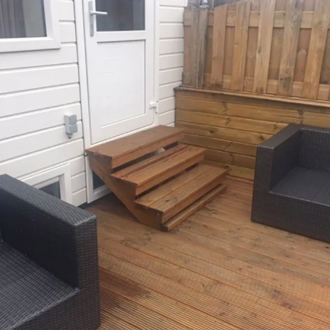 Tuintrap vuren geimpregneerd - Trapbalk 2 treden