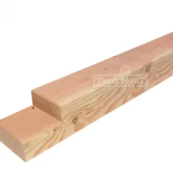 Tussenpaal Douglas 14,5 x 14,5 cm geschaafd met 1 keep (6,5 x 14,5 cm)