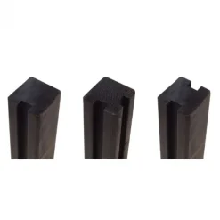 Tussenpaal rabatsysteem vuren - 9 x 9 cm zwart geschaafd