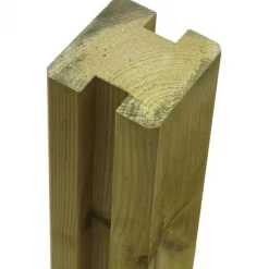 Tussenpaal rabatsysteem vuren - 9 x 9 cm groen geimpregneerd geschaafd