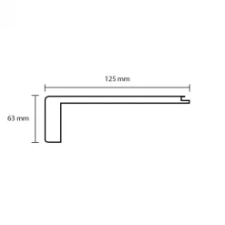 Uitloopprofiel doorlopend - Göteborg Beton Donker - 90 x 6,3 cm