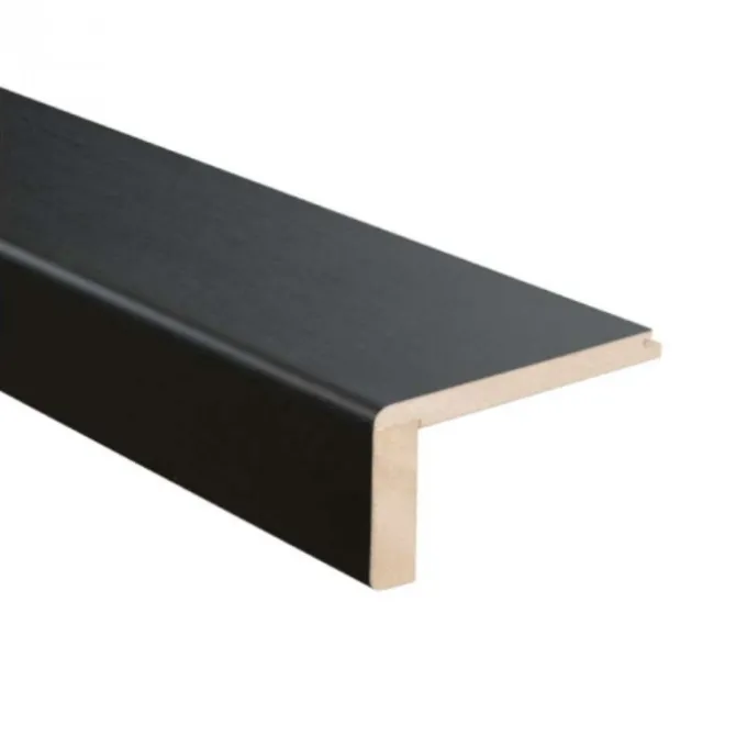 Uitloopprofiel doorlopend - Vasteras Zwart Houtnerf - 121 x 6,3 cm