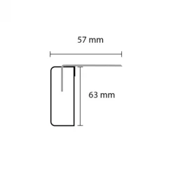 Uitloopprofiel Goud - Göteborg Beton Donker - 90 x 6,3 cm