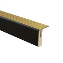 Uitloopprofiel Goud - Vasteras Zwart Houtnerf - 90 x 6,3 cm