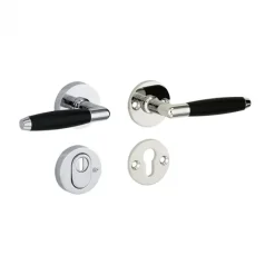 Veiligheidsset kruk/kruk Forza - Maranda II rond kerntrek rechts - Mat Nikkel