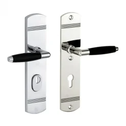 Veiligheidsset kruk/kruk Forza - Joanna II rechthoekig kerntrek rechts - Glans Nikkel