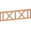 Verandahek kruis C 700 x 2760 mm onbehandeld