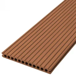 Vlonder totaalpakket composiet semi massief 2,5 x 25 cm - XWB Havana (5 mtr) vlak/grove ribbel