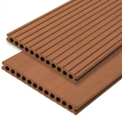 Vlonder totaalpakket composiet semi massief 2,5 x 25 cm - XWB Havana (3 mtr) vlak/grove ribbel