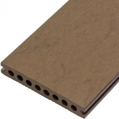 Vlonder totaalpakket composiet semi massief 2,1 x 14 cm bruin gevlamd (4 mtr) fijne ribbel en vlak