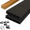 Vlonder totaalpakket composiet 2,5 x 14,6 cm Lava (4 mtr) grove ribbel